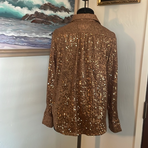 Anthro sequin shirt - Picture 2 of 4
